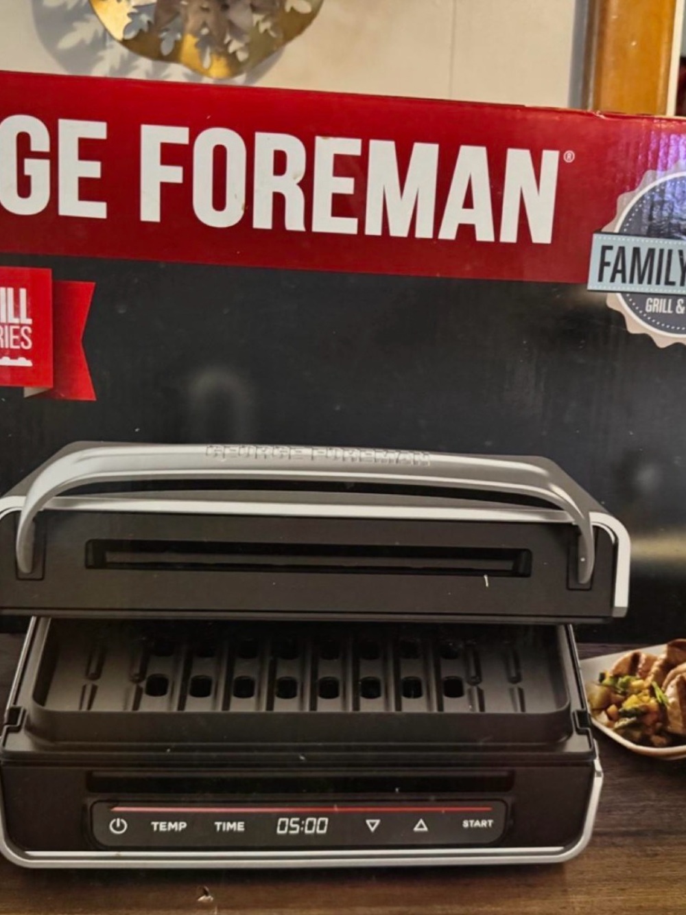 George Foreman Black Electric Indoor Grill with Digital Controls
